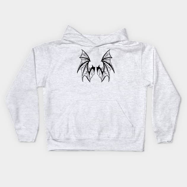 ACOTAR Illyrian Bat Boy WINGS Kids Hoodie by baranskini